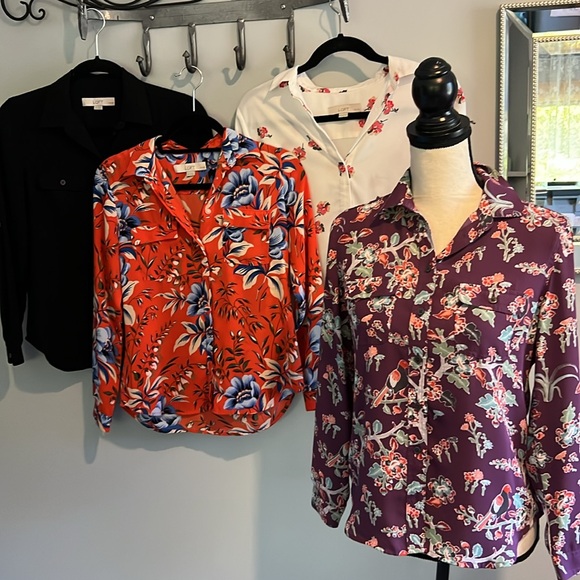 LOFT Bundle of 4 blouses Like New - Picture 6 of 17